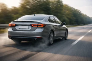 Auto con pérdida de potencia en carretera
